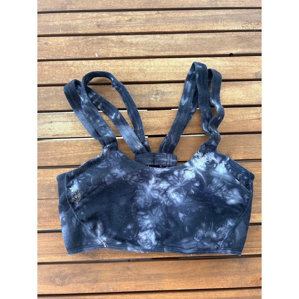 Free Movement Tie Dye Ribbed Sports Bra Crop‎ Top Women's Size S